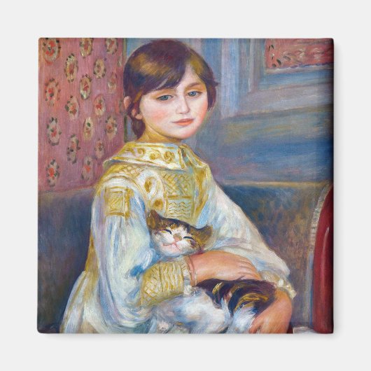 Pierre-Auguste Renoir - Kind met kat Magneet (Voorkant)