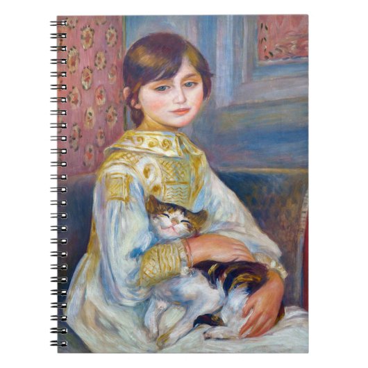 Pierre-Auguste Renoir - Kind met Kat Notitieboek (Voorkant)