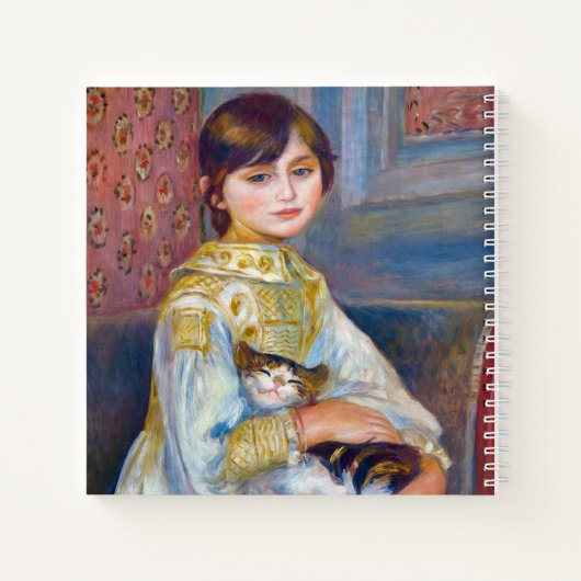 Pierre-Auguste Renoir - Kind met Kat Notitieboek (Achterkant)