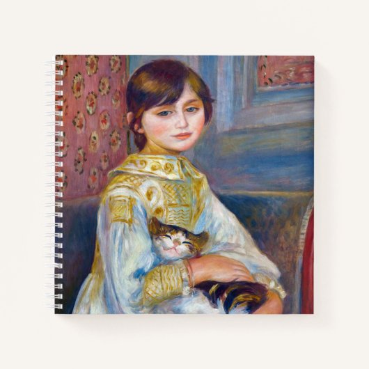 Pierre-Auguste Renoir - Kind met Kat Notitieboek (Voorkant)