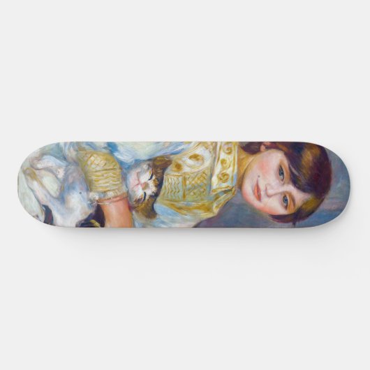 Pierre-Auguste Renoir - Kind met Kat Persoonlijk Skateboard (Horizontaal)