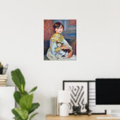 Pierre-Auguste Renoir - Kind met kat Poster (Thuiskantoor)