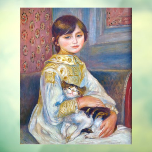 Pierre-Auguste Renoir - Kind met Kat Raamsticker (Vel 3)