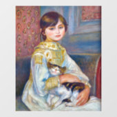 Pierre-Auguste Renoir - Kind met Kat Raamsticker (Vel)