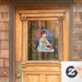 Pierre-Auguste Renoir - Kind met Kat Raamsticker (Huis Deur)