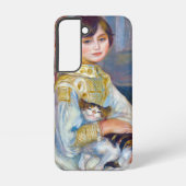 Pierre-Auguste Renoir - Kind met Kat Samsung Galaxy Hoesje (Achterkant)
