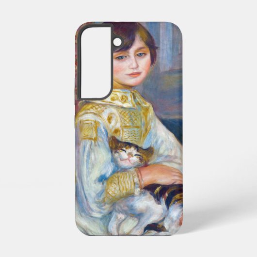 Pierre-Auguste Renoir - Kind met Kat Samsung Galaxy Hoesje (Achterkant)