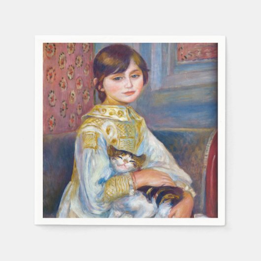 Pierre-Auguste Renoir - Kind met Kat Servet (Voorkant)