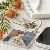 Pierre-Auguste Renoir - Kind met Kat Sleutelhanger (Voorkant Rechts)