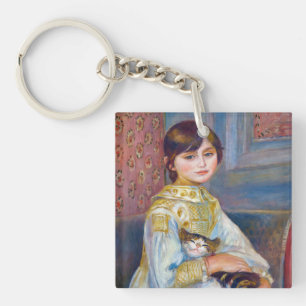 Pierre-Auguste Renoir - Kind met Kat Sleutelhanger