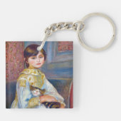 Pierre-Auguste Renoir - Kind met Kat Sleutelhanger (Achterkant)