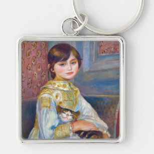 Pierre-Auguste Renoir - Kind met Kat Sleutelhanger