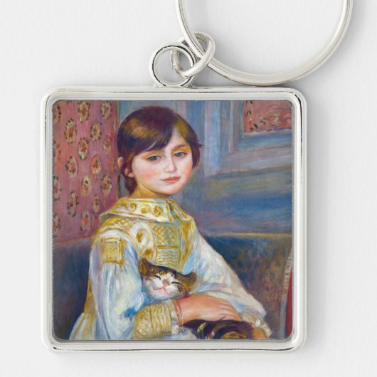 Pierre-Auguste Renoir - Kind met Kat Sleutelhanger (Voorkant)