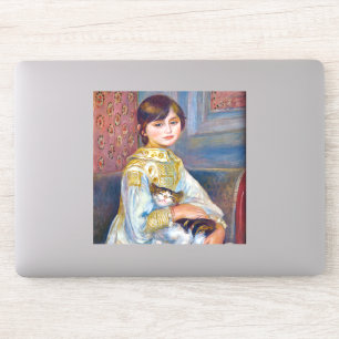 Pierre-Auguste Renoir - Kind met Kat Sticker
