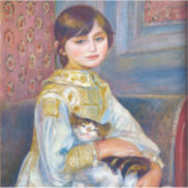 Pierre-Auguste Renoir - Kind met Kat Sticker (Voorkant)