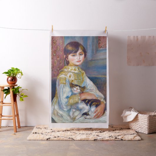 Pierre-Auguste Renoir - Kind met Kat Stof (Voorbeeld)