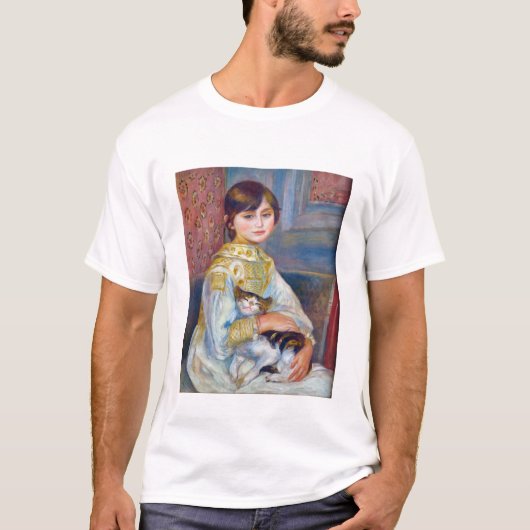 Pierre-Auguste Renoir - Kind met Kat T-shirt (Voorkant)