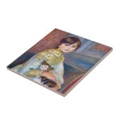 Pierre-Auguste Renoir - Kind met Kat Tegeltje (Zijkant)