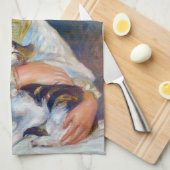 Pierre-Auguste Renoir - Kind met Kat Theedoek (Quarter Fold)