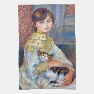 Pierre-Auguste Renoir - Kind met Kat Theedoek