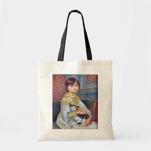 Pierre-Auguste Renoir - Kind met Kat Tote Bag (Voorkant)