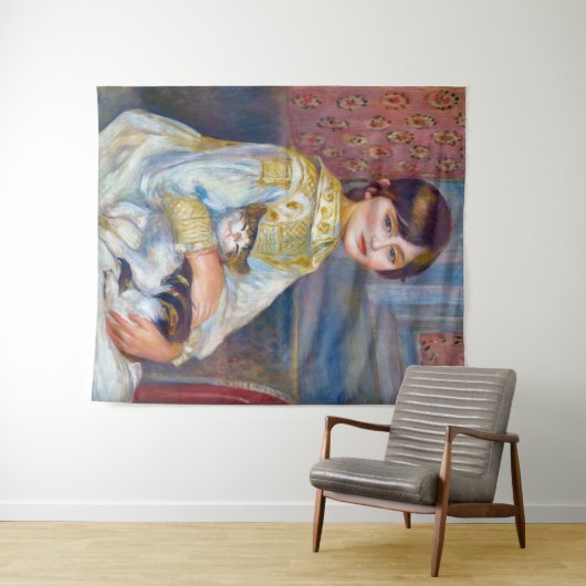 Pierre-Auguste Renoir - Kind met Kat Wandkleed (In Situ (horizontaal))