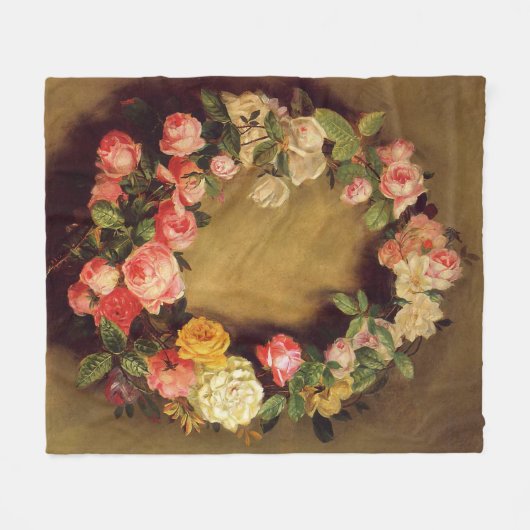 Pierre-Auguste Renoir - Kroon van Rozen Fleece Deken (Voorkant (Horizontaal))