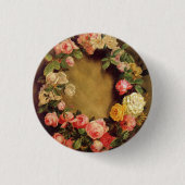 Pierre-Auguste Renoir - Kroon van Rozen Ronde Button 3,2 Cm (Voorkant)