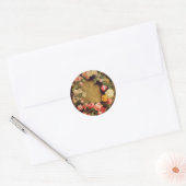 Pierre-Auguste Renoir - Kroon van Rozen Ronde Sticker (Envelop)