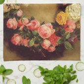 Pierre-Auguste Renoir - Kroon van Rozen Theedoek (Gevouwen)