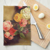 Pierre-Auguste Renoir - Kroon van Rozen Theedoek (Quarter Fold)