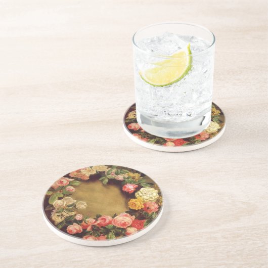 Pierre-Auguste Renoir - Kroon van Rozen Zandsteen Onderzetter (Zijkant)