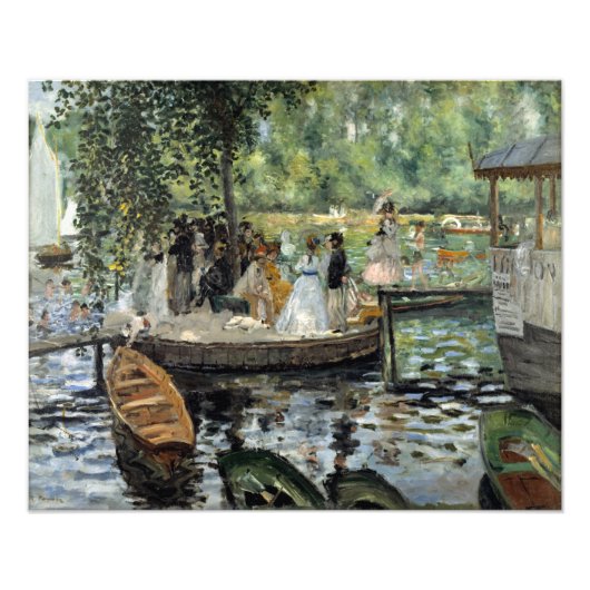 Pierre-Auguste Renoir - La Grenouillere Foto Afdruk (Voorkant)