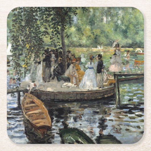 Pierre-Auguste Renoir - La Grenouillere Kartonnen Onderzetters (Voorkant)