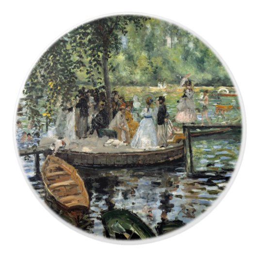 Pierre-Auguste Renoir - La Grenouillere Keramische Knop (Voorkant)