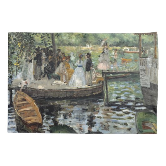 Pierre-Auguste Renoir - La Grenouillere Kussensloop (Achterkant)