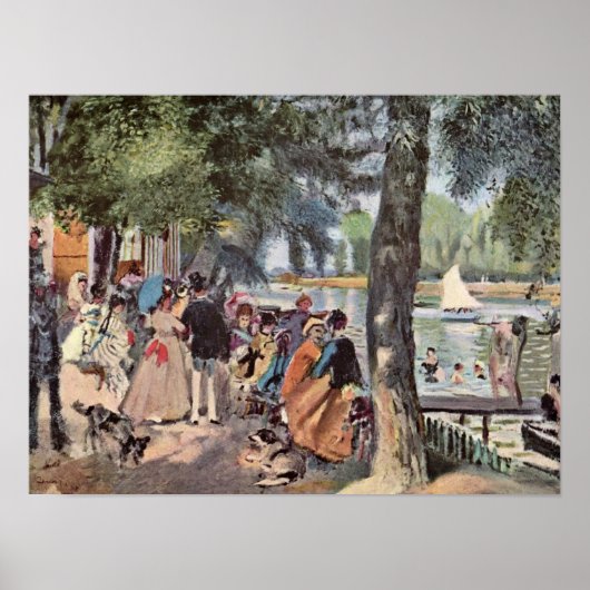 Pierre-Auguste Renoir - La Grenouillere Poster (Voorkant)
