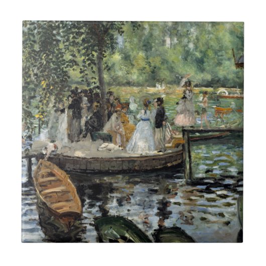 Pierre-Auguste Renoir - La Grenouillere Tegeltje (Voorkant)