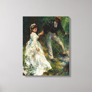 Pierre-Auguste Renoir - La Promenade Canvas Afdruk