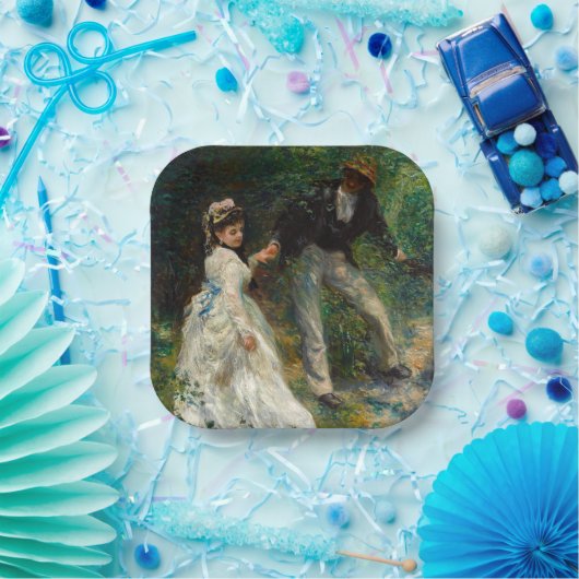 Pierre-Auguste Renoir - La Promenade Papieren Bordje (Feest)