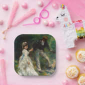 Pierre-Auguste Renoir - La Promenade Papieren Bordje (Feest)