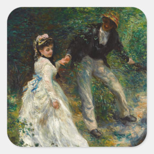 Pierre-Auguste Renoir - La Promenade Vierkante Sticker