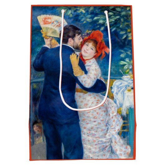 Pierre-Auguste Renoir - Landelijke Dans Medium Cadeauzakje (Achterkant)