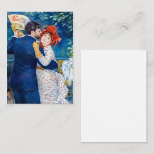 Pierre-Auguste Renoir - Landelijke Dans Notitiekaartje (Voorkant / Achterkant)