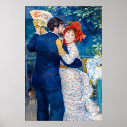 Pierre-Auguste Renoir - Landelijke Dans Poster (Voorkant)