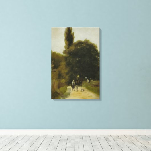 Pierre Auguste Renoir Landschap met twee figuren Canvas Afdruk (Insitu (Houten vloer))