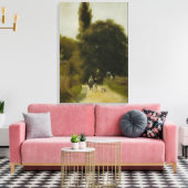 Pierre Auguste Renoir Landschap met twee figuren Canvas Afdruk (Insitu (Woonkamer))