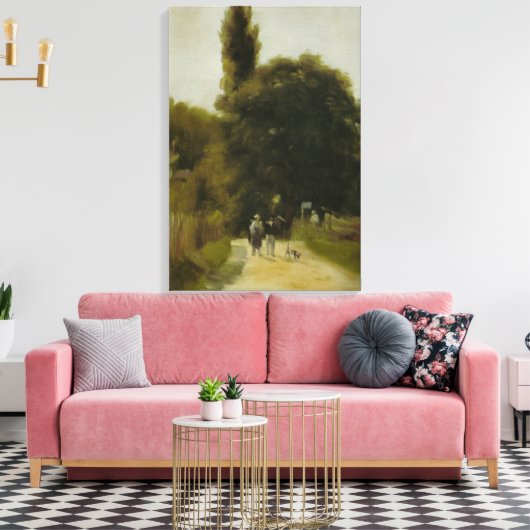 Pierre Auguste Renoir Landschap met twee figuren Canvas Afdruk (Insitu (Woonkamer))