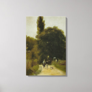 Pierre Auguste Renoir Landschap met twee figuren Canvas Afdruk