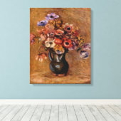 Pierre Auguste Renoir leeft nog steeds met Anemone Canvas Afdruk (Insitu (Houten vloer))